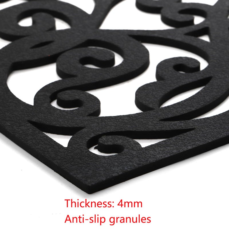 Hedume 4 Pack Rubber Stair Mats, Non Slip Stair Treads Mat, Rubber Scroll Doormat for Outdoor, Indoor, Entrance, Stairs (29" x 9.5") - Image 3